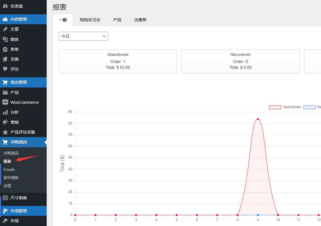 woocommerce弃购挽回/购物车跟踪设置