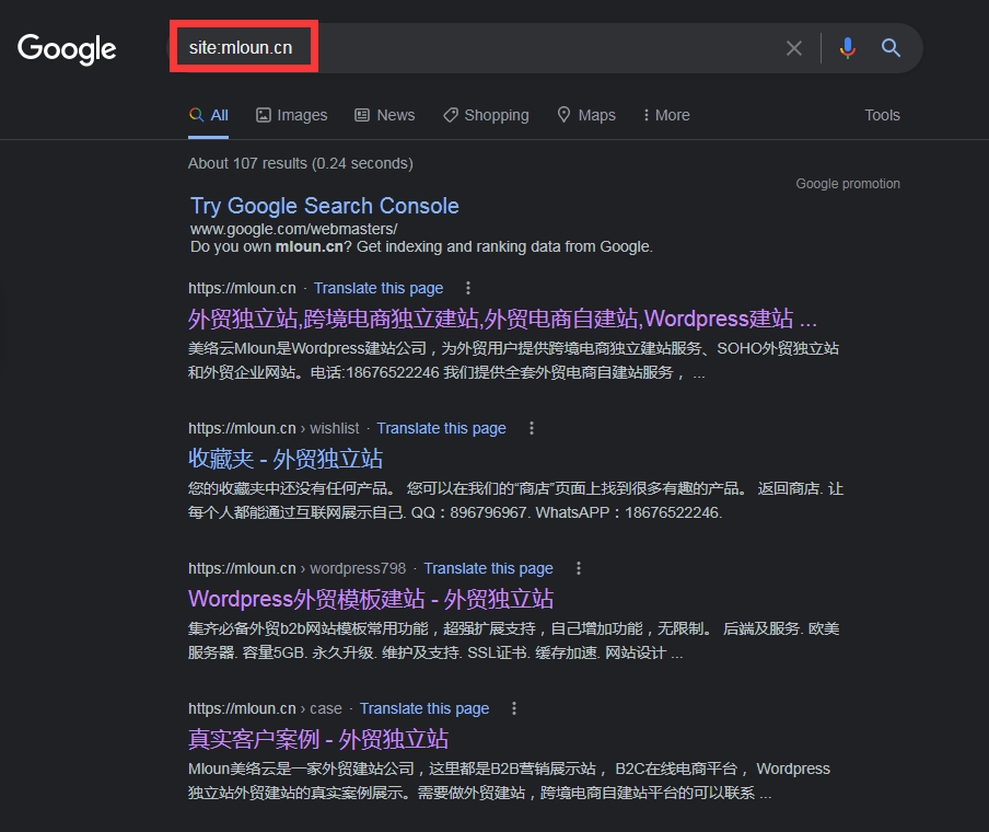 提交网站Sitemap给Google Console