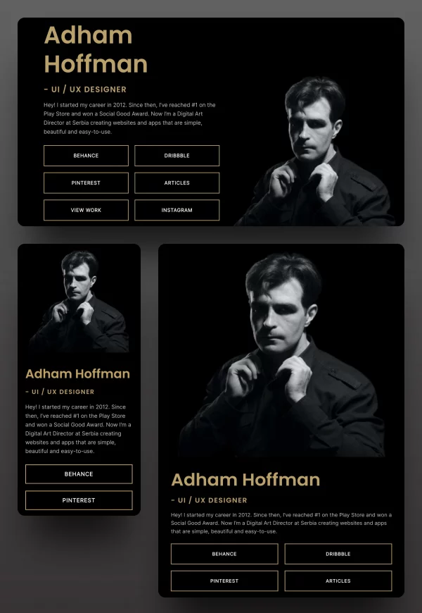Adham Hoffman – UI/X Designer 网站模板预览