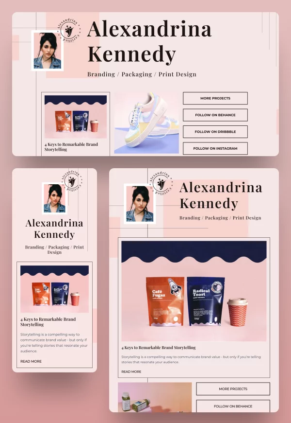 Alexandrina Kennedy – Designer 网站模板预览