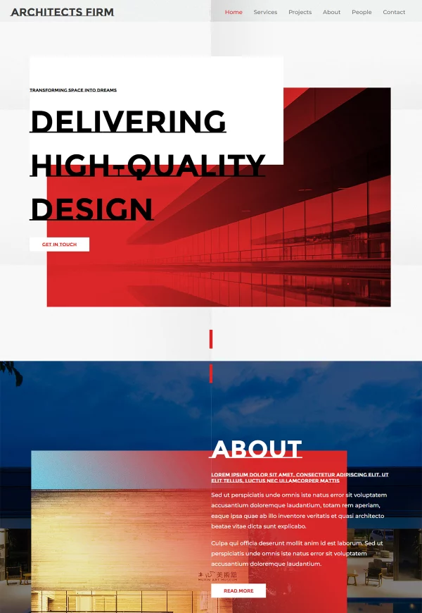 Architects Firm 网站模板预览