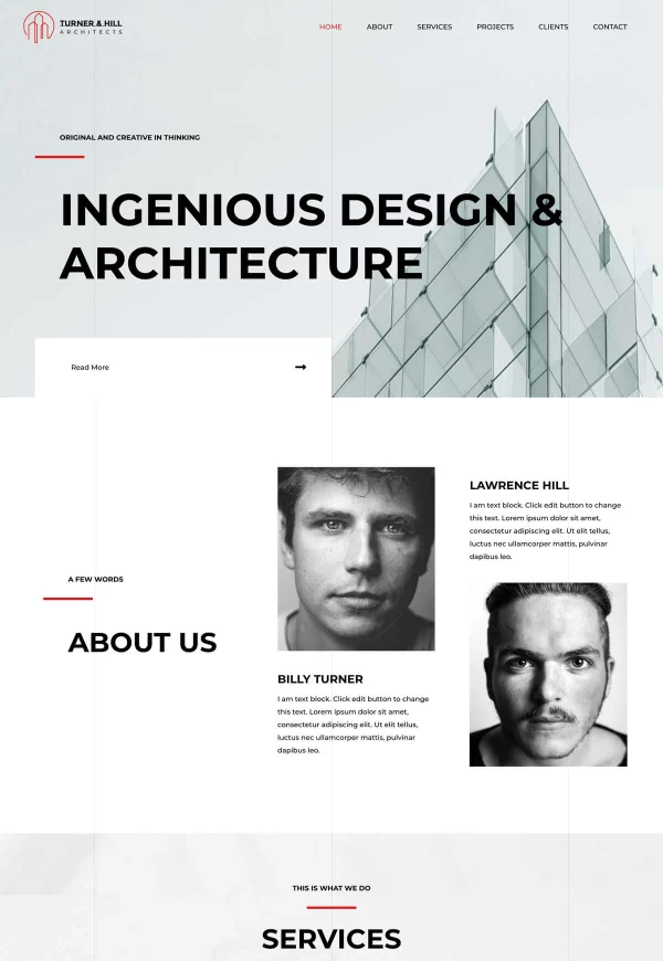 Architecture Firm 网站模板预览