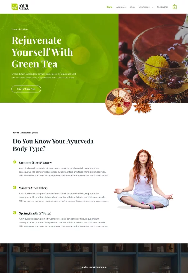 Ayurveda 网站模板预览