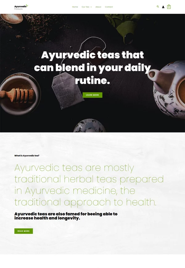 Ayurvedic Products 网站模板预览