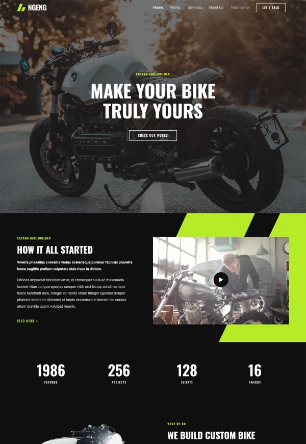 Bike Modification 网站模板预览