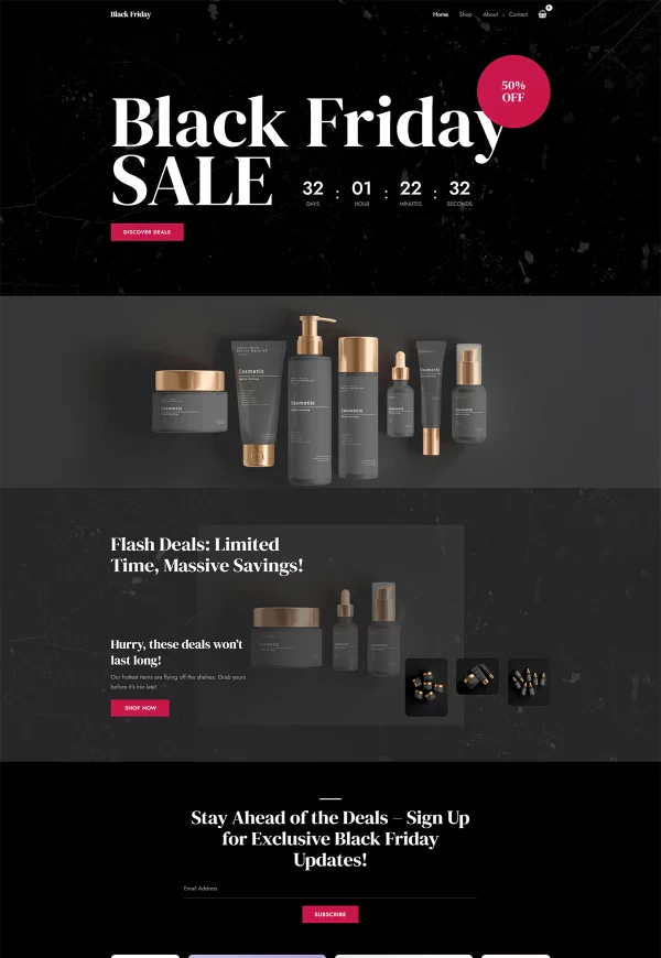 Black Friday 网站模板预览