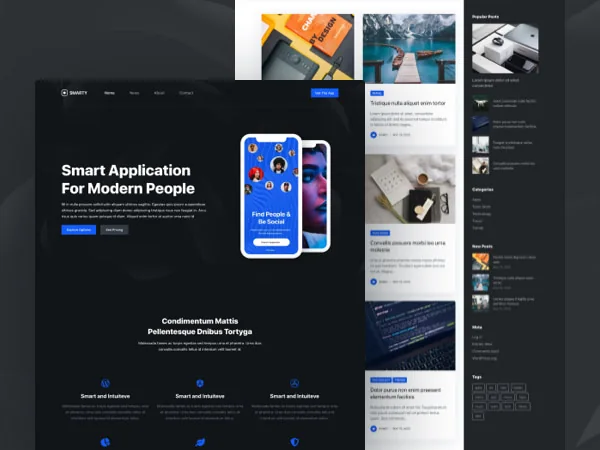 App 网站模板预览