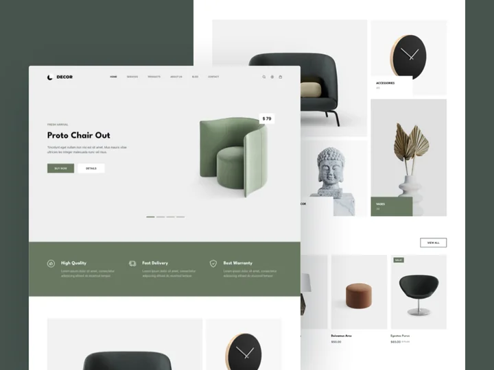 Home Decor 网站模板预览