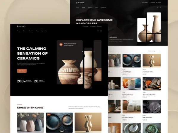 Pottery 网站模板预览