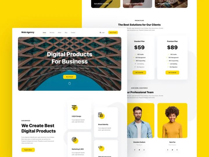 Web Agency 网站模板预览