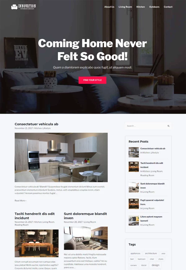 Home Decor 网站模板预览