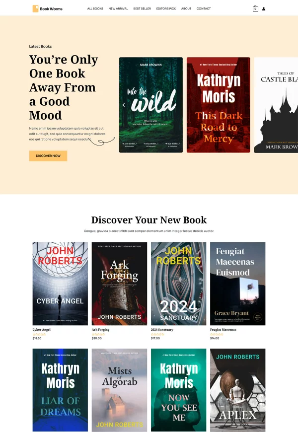 Book Store 网站模板预览