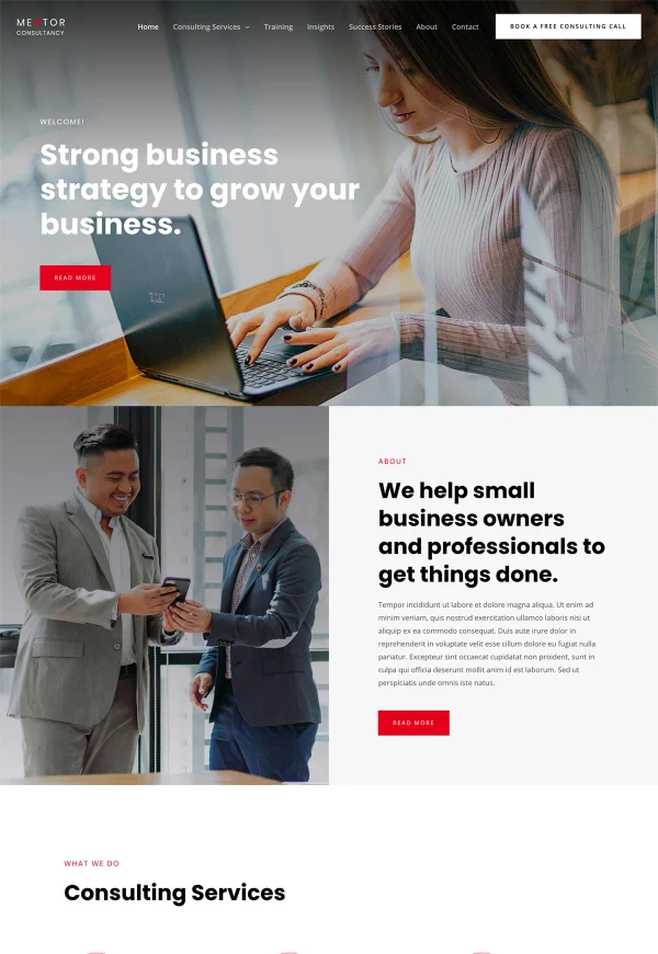 Business Consultancy Firm 网站模板预览