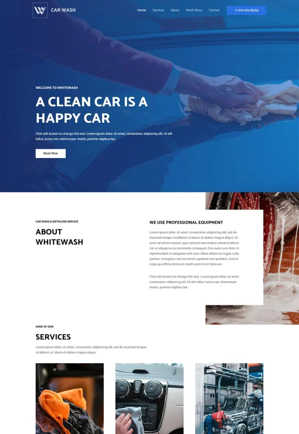 Car Wash 网站模板预览