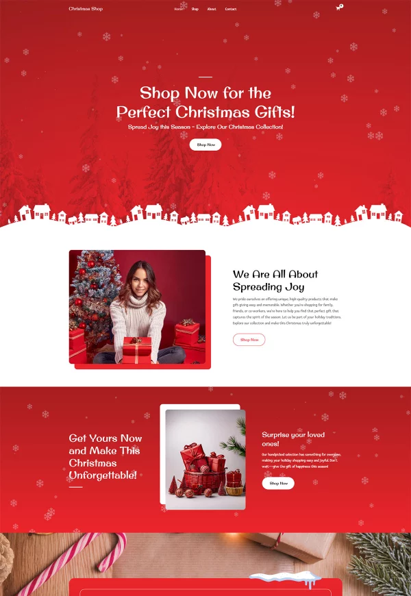 Christmas Store 网站模板预览