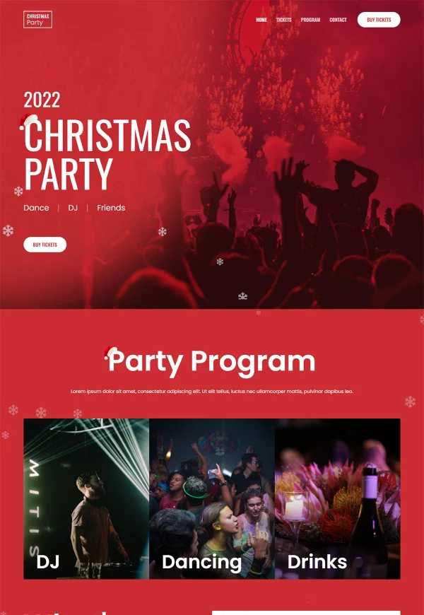 Christmas Party 网站模板预览