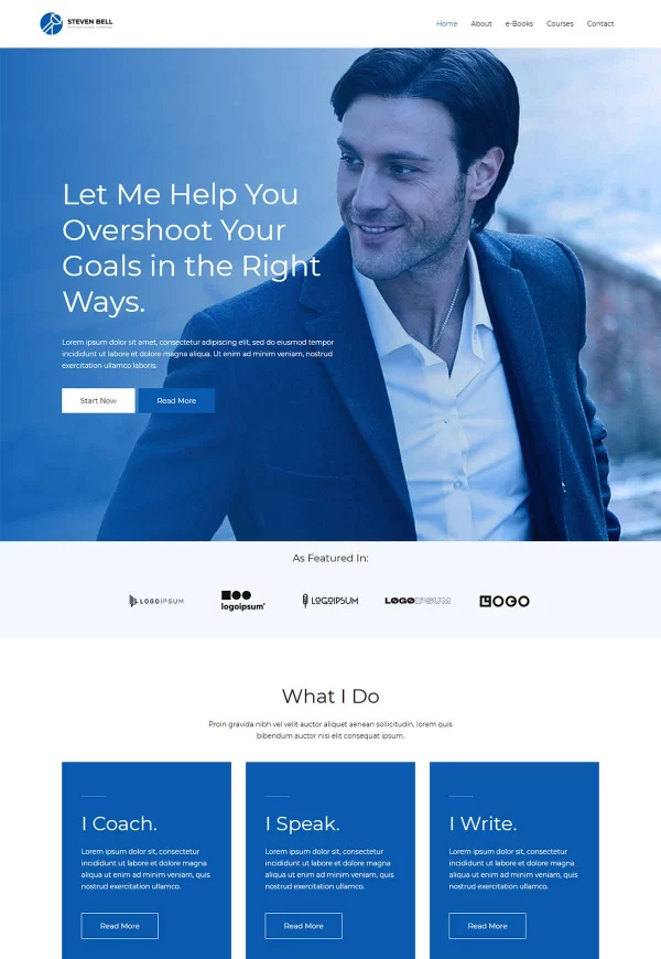 Coach 网站模板预览