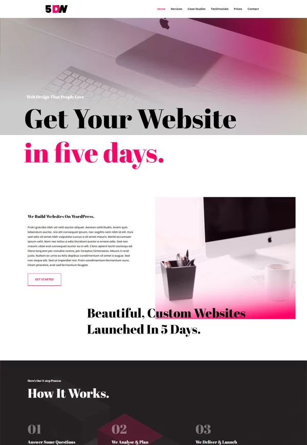 Five Days Website 网站模板预览