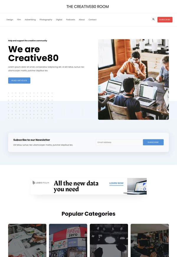 Creative Blog 网站模板预览