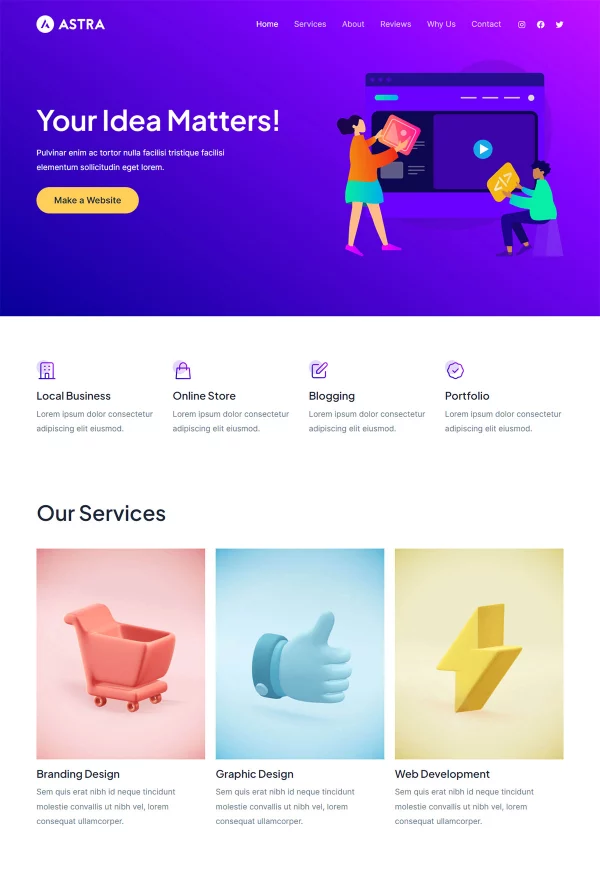 Web Design Agency 网站模板预览