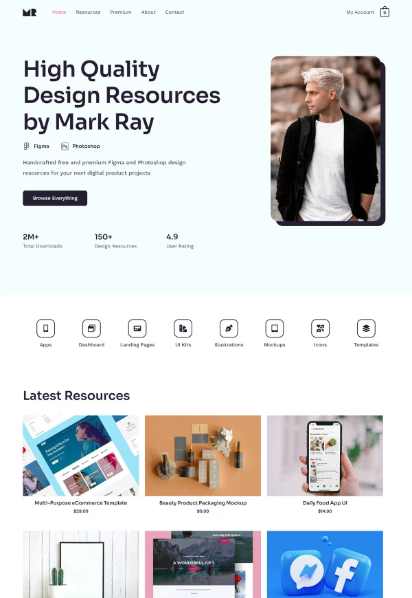Digital Product Store 网站模板预览