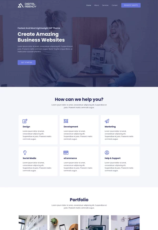 Digital Agency 网站模板预览