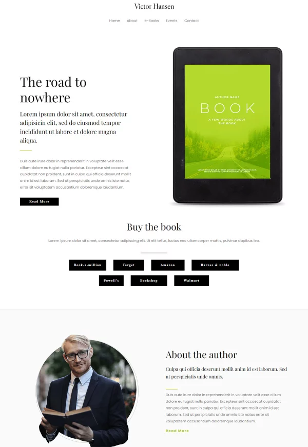 e-book Author 网站模板预览