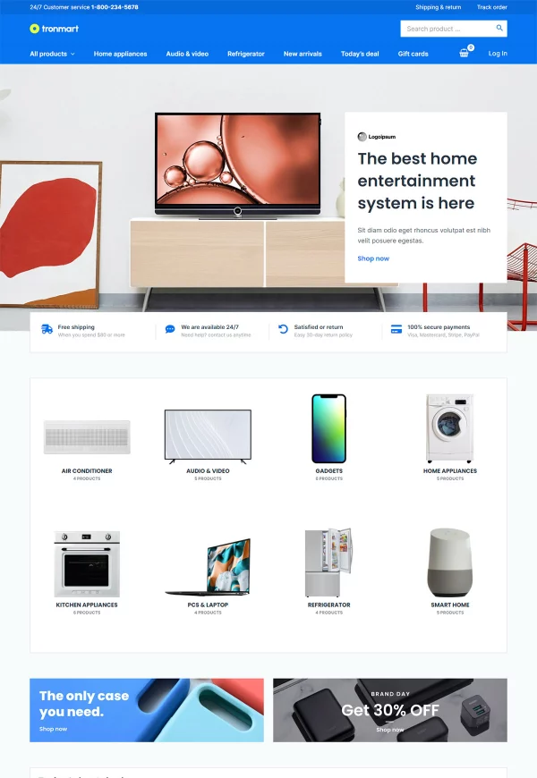 Electronic Store 网站模板预览