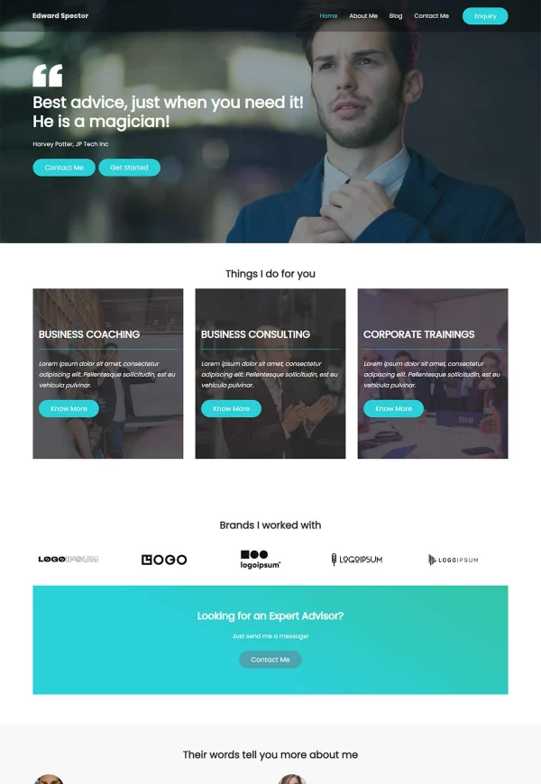 Entrepreneur 网站模板预览