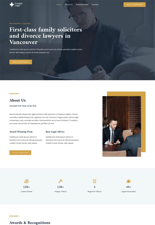 Family Lawyer 网站模板预览