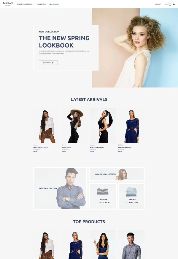 Fashion and Clothing 网站模板预览