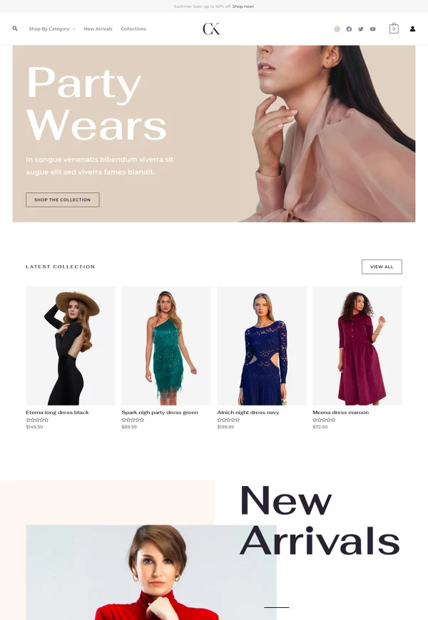 Fashion Designer 网站模板预览