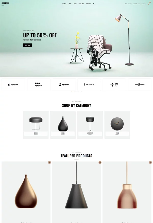 Furniture Shop 网站模板预览