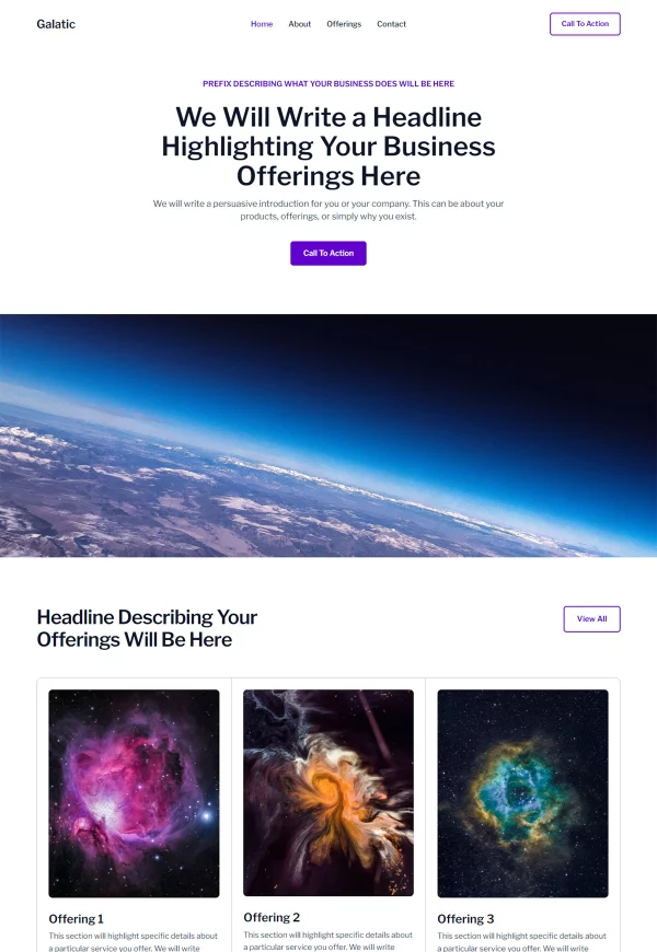 Galatic 网站模板预览