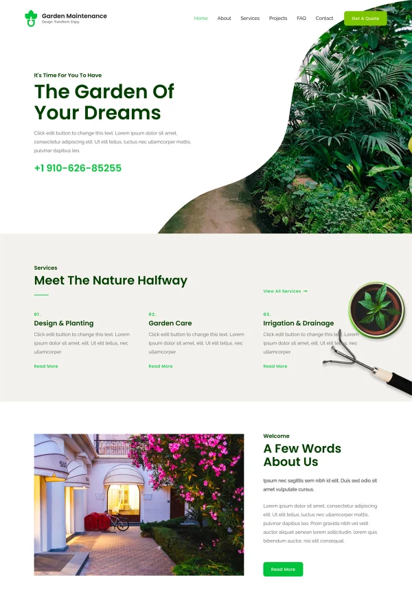 Garden Maintenance 网站模板预览