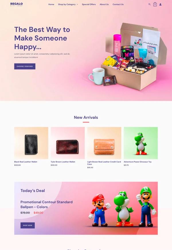 Gift Shop 网站模板预览