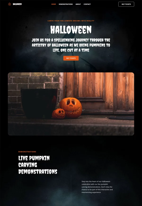 Halloween 网站模板预览