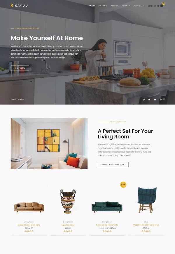 Online Furniture Store 网站模板预览