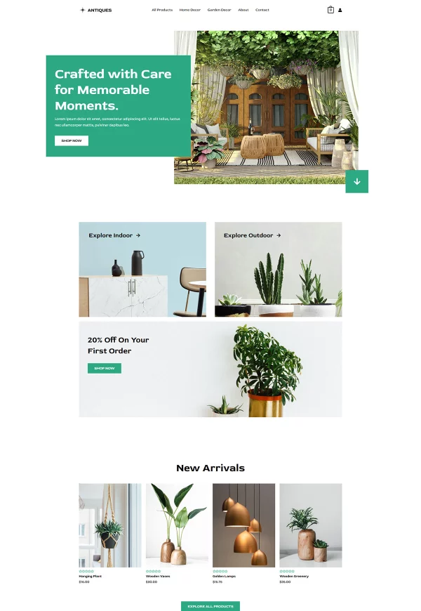 Home and Garden Decor 网站模板预览