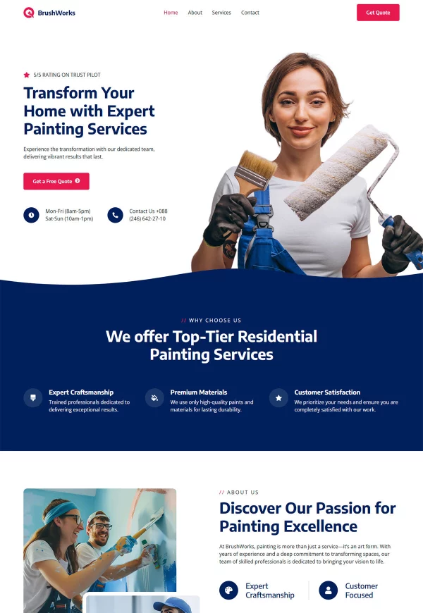 Home Painting 网站模板预览