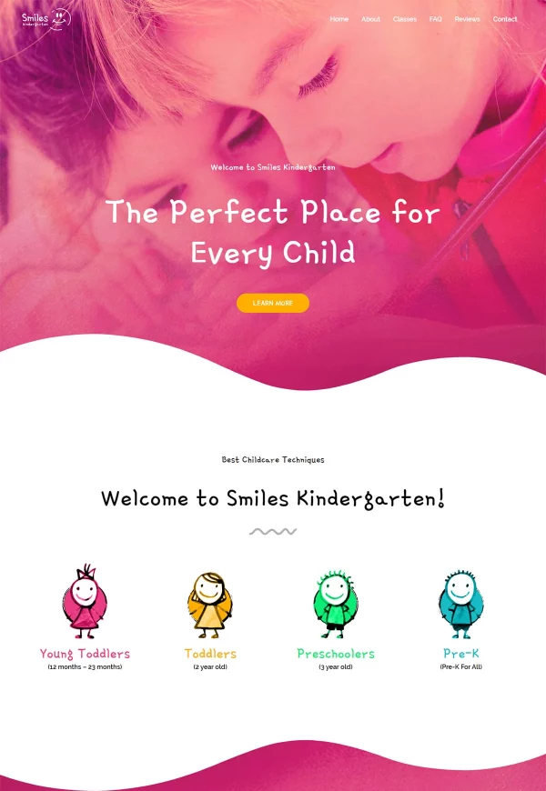 Kindergarten 网站模板预览