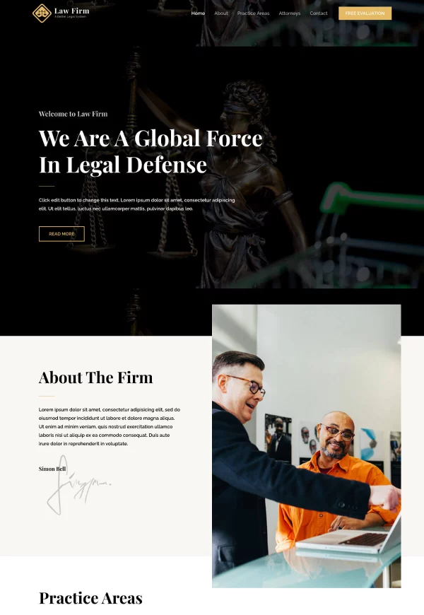 Law Firm 网站模板预览