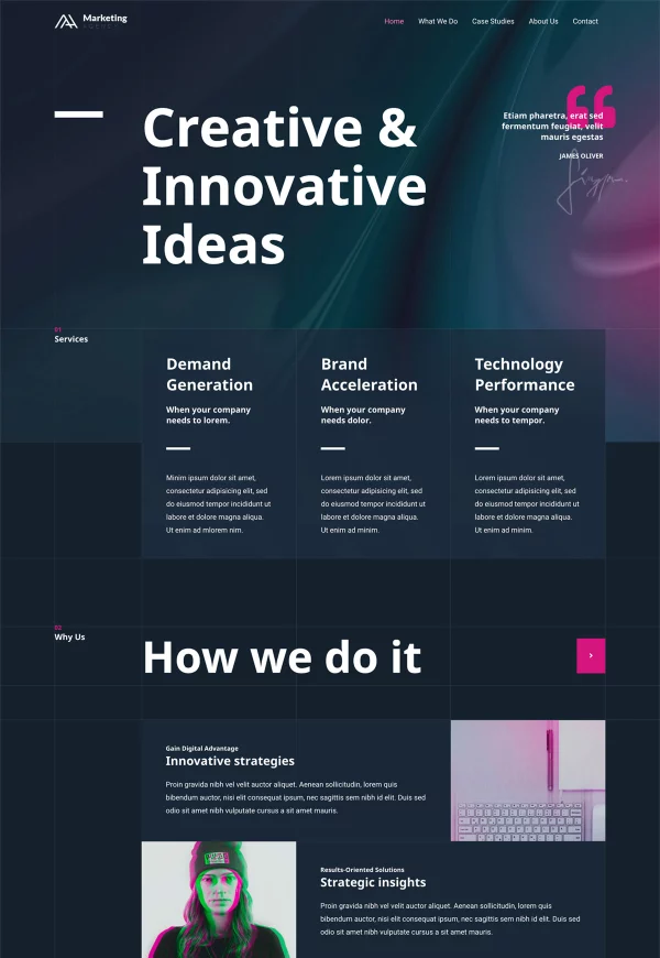 Marketing Agency 网站模板预览