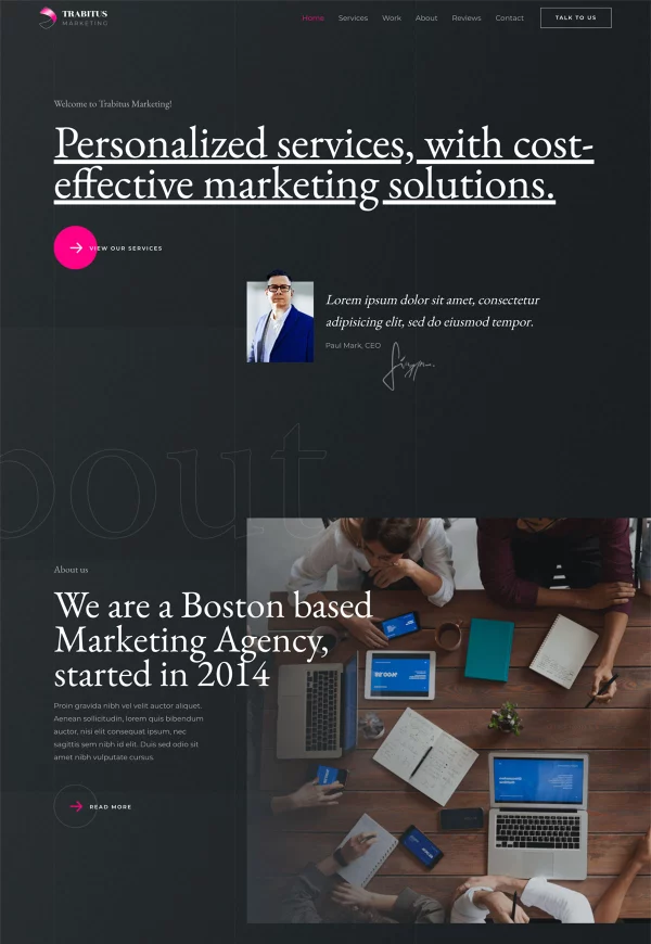 Marketing Firm 网站模板预览