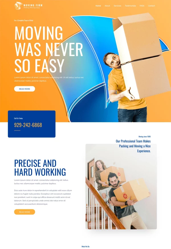 Moving Services 网站模板预览
