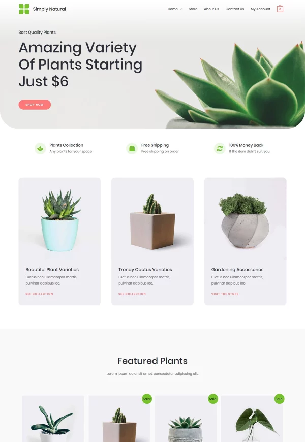 Simply Natural 网站模板预览