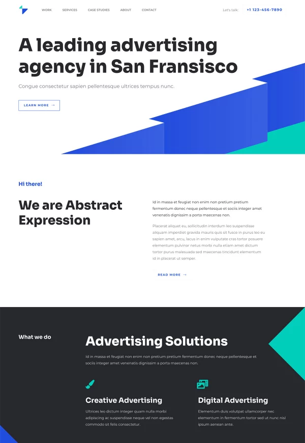 Advertising Agency 网站模板预览