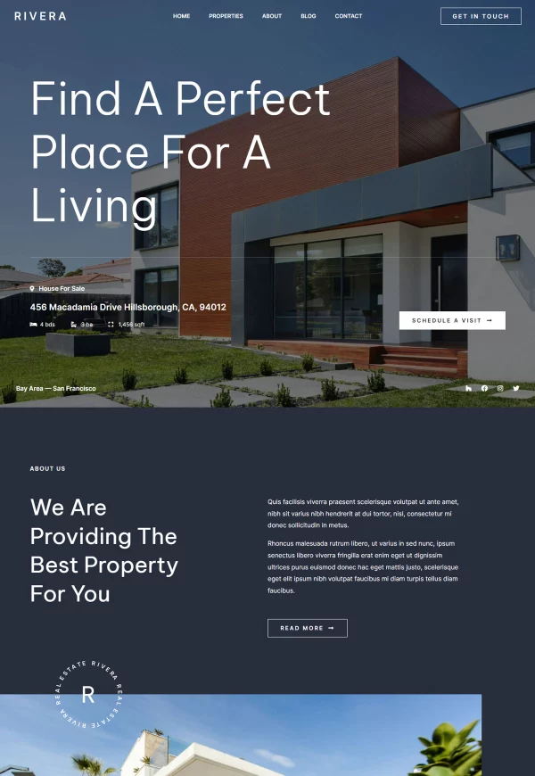 Real Estate Agency 网站模板预览