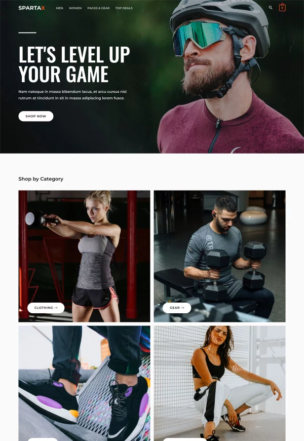 Sports Wear Store 网站模板预览