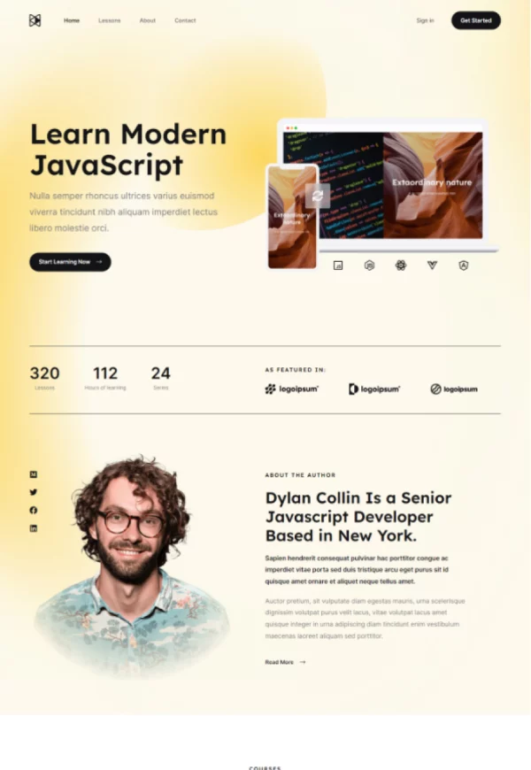 eCourse 网站模板预览